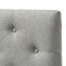 Baxton Studio Viviana Grey Upholstered Button-Tufted Twin Size Headboard 125-6975 - alternate 2